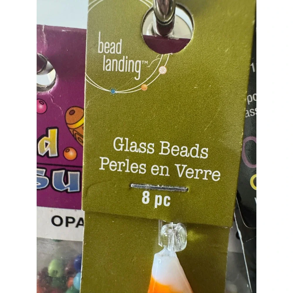 Bead Treasures Bead Landing Candy‎ Corn Crackle E Beads 6/0 Glass Bundle